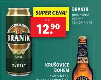 Lidl Pivo braník nabídka