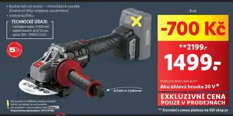Lidl Aku úhlová bruska nabídka