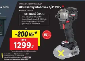 Lidl Aku rázový utahovák nabídka