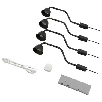 IKEA Tvärdrag / trådfri osvětlovací sada, černá nabídka
