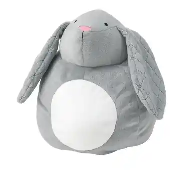 Pekhult plyšová hračka s led nočním osv., šedá králík/na baterie, 19 cm