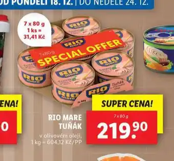 Lidl Rio mare tuňák nabídka