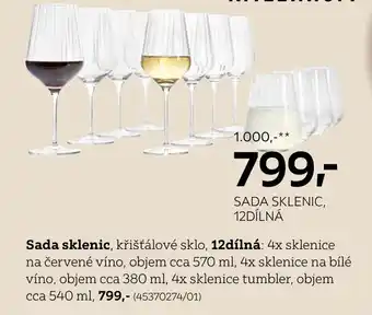 XXXLutz SADA SKLENIC, 12DÍLNÁ nabídka