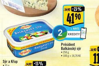 Albert Président balkánský sýr nabídka