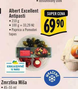 Albert Albert excellent antipasti nabídka