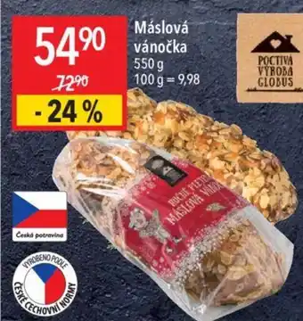 Globus Máslová vánočka nabídka