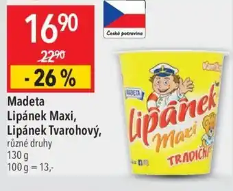Globus Madeta Lipánek Maxi, Lipánek Tvarohový nabídka