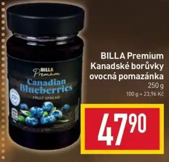Billa BILLA Premium Kanadské borůvky ovocná pomazánka nabídka