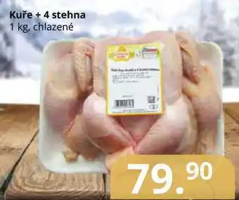 Kuře + 4 stehna 1 kg, chlazené