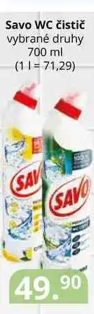 Potraviny CZ Savo wc čistič vybrané druhy 700 ml nabídka