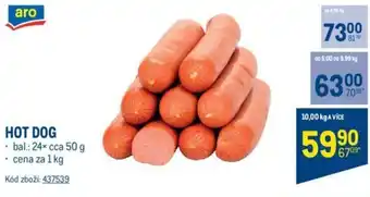 Makro HOT DOG nabídka