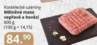 Potraviny CZ Kostelecké uzeniny mělněné maso vepřové a hovězí 600 g nabídka