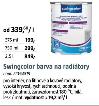 Bauhaus Swingcolor barva na radiátory nabídka