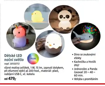 Bauhaus Dětské LED noční světlo nabídka