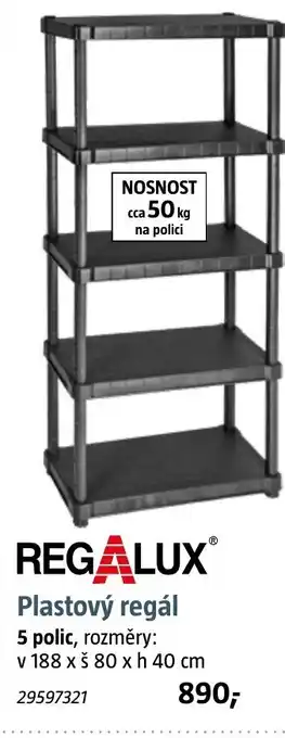 Bauhaus Plastový regál nabídka