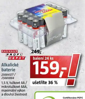 Bauhaus Alkalické baterie nabídka
