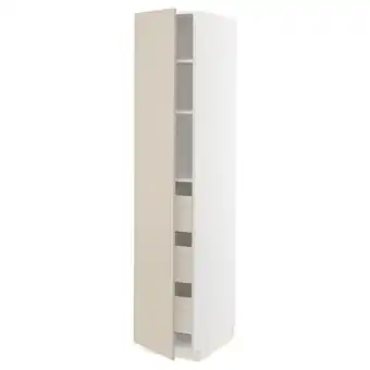 IKEA Metod / maximera vys. sk. + zásuvky, bílá/havstorp béžová, 40x60x200 cm nabídka
