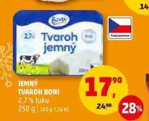 Penny Market Jemný tvaroh boni 2,7 % tuku, 250 g nabídka