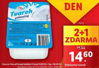 Lidl Polotučný tvaroh, 250 g nabídka