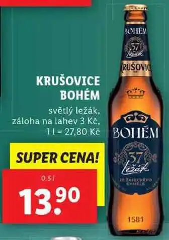 Lidl Krušovice вонем, 0,5 l nabídka