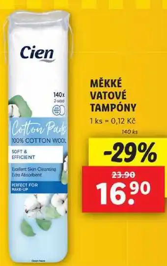Lidl Měkké vatové tampóny, 140 g nabídka