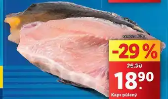 Lidl Kapr půlený, cena za 100 g nabídka