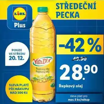 Lidl Řepkový olej, 1 l nabídka