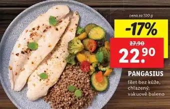 Lidl Pangasius, cena za 100 g nabídka
