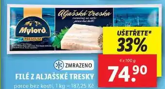 Lidl Filé z aljašské tresky, 4x 100 g nabídka