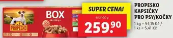 Lidl Propesko kapsičky pro psy/kočky, 48x 100 g nabídka