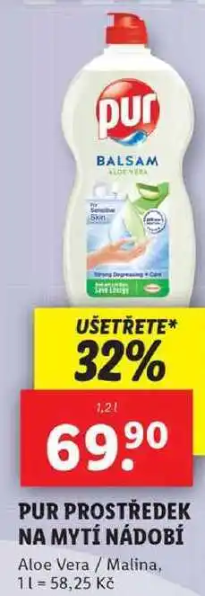 Lidl Pur prostředek na mytí nádobí, 1,2 l nabídka