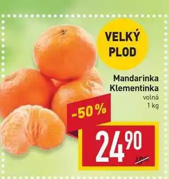 Billa Mandarinka klementinka volná 1 kg nabídka
