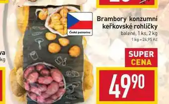 Billa Brambory konzumní keřkovské rohlíčky balené, 1 ks, 2 kg nabídka