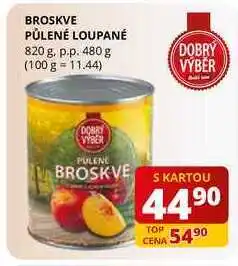 Flop Broskve půlené loupané 820 g. p.p. 480 g nabídka
