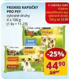 Flop Friskies kapsičky pro psy vybrané druhy 4 x 100 g nabídka