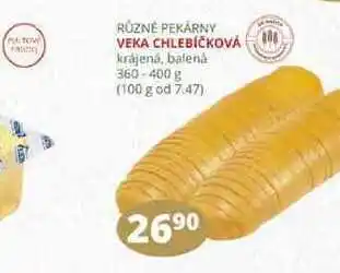 Flop Veka chlebíčková krájená, balená 360-400 g nabídka