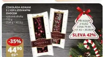 Flop Čokoláda adikam s lyofilizovaným ovocem vybrané druhy 110 g nabídka