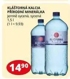 Flop Kláštorná kalcia přírodní minerálka jemně sycená, sycená 1,5l nabídka