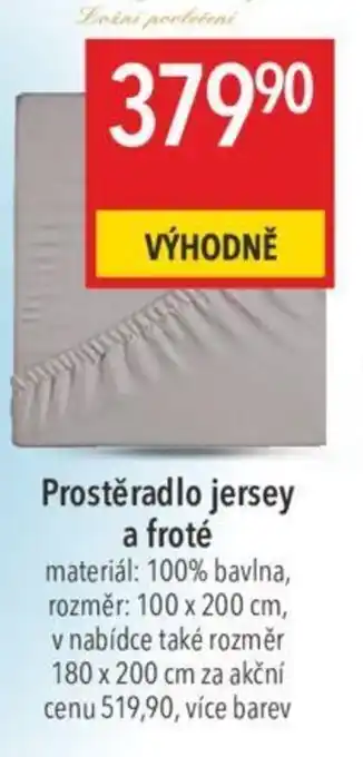 Globus Prostěradlo jersey a froté nabídka