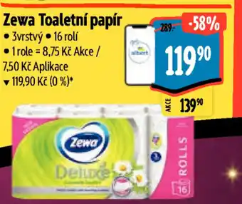 Albert Zewa Toaletní papír nabídka