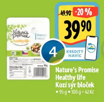 Albert Nature's Promise Healthy life Kozí sýr bloček nabídka
