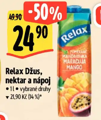Albert Relax Džus, nektar a nápoj nabídka