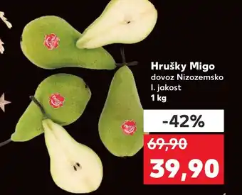 Kaufland Hrušky Migo nabídka