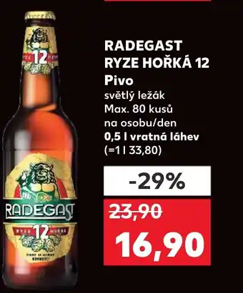 RADEGAST RYZE HOŘKÁ 12 Pivo