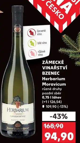 Kaufland ZÁMECKÉ VINAŘSTVÍ BZENEC Herbarium Moravicum nabídka