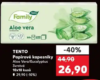Kaufland TENTO Papírové kapesniky nabídka
