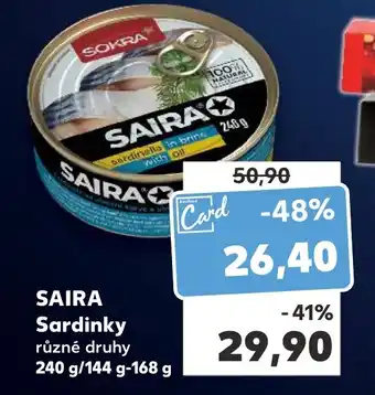 Kaufland SAIRA Sardinky nabídka