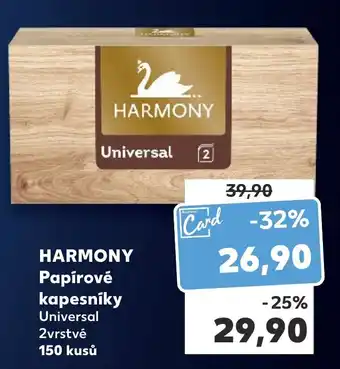 Kaufland HARMONY Papírové kapesníky nabídka