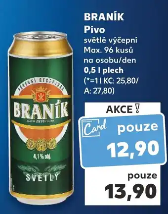 Kaufland BRANÍK Pivo nabídka