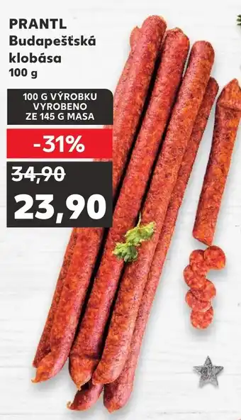 Kaufland PRANTL Budapeštská klobása 100 g nabídka
